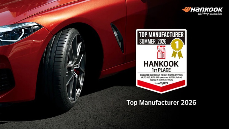 Вы сейчас просматриваете Журнал Autobild назвал Hankook лучшим брендом летних шин 2026 года